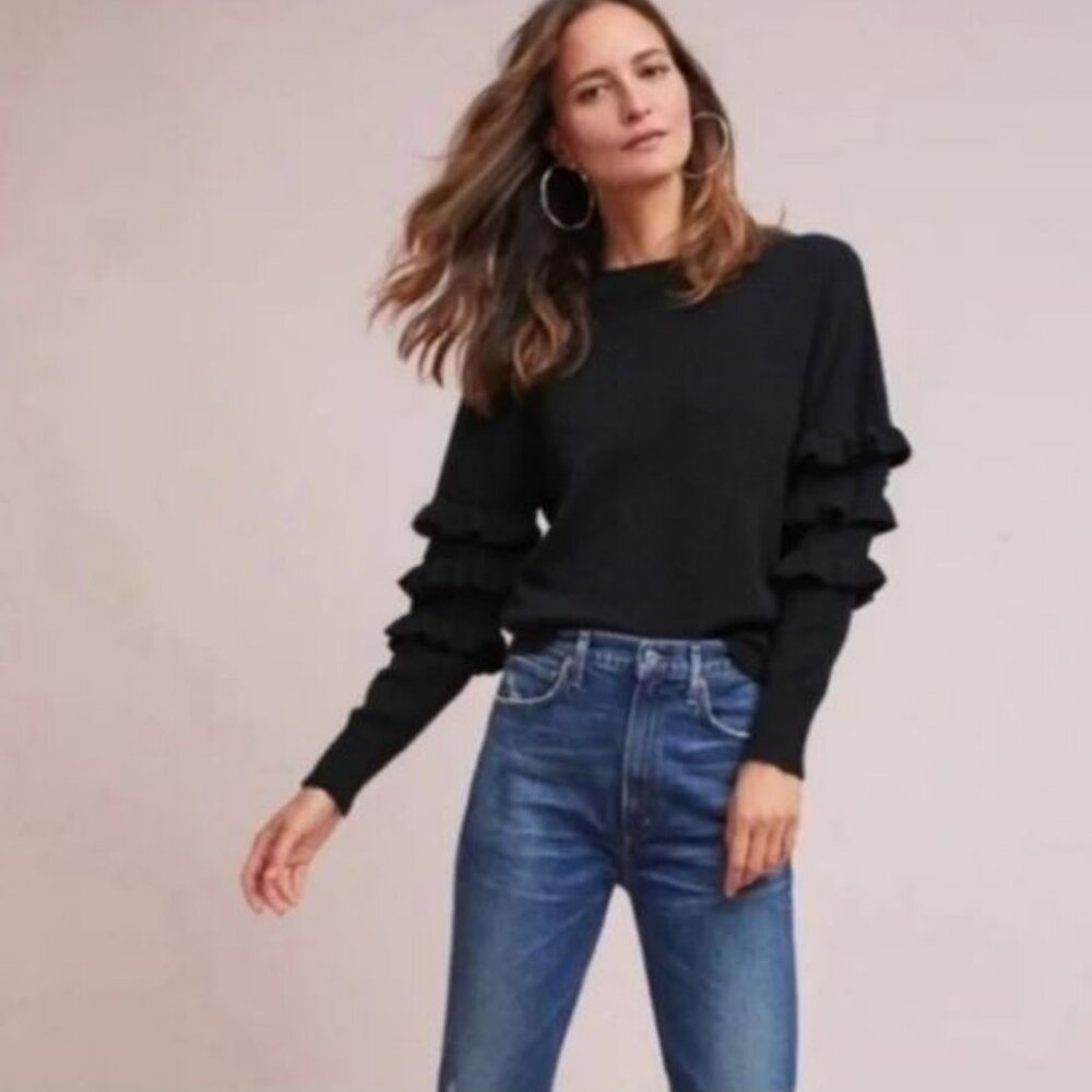 Line & Dot Black Crew Neck Sweater